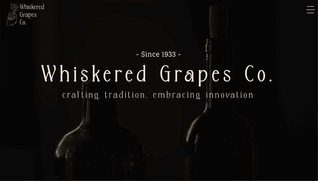 Whiskered Grapes Co Landing Page